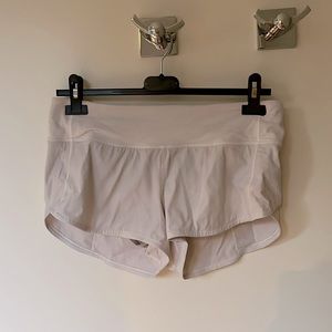 White lululemon shorts
